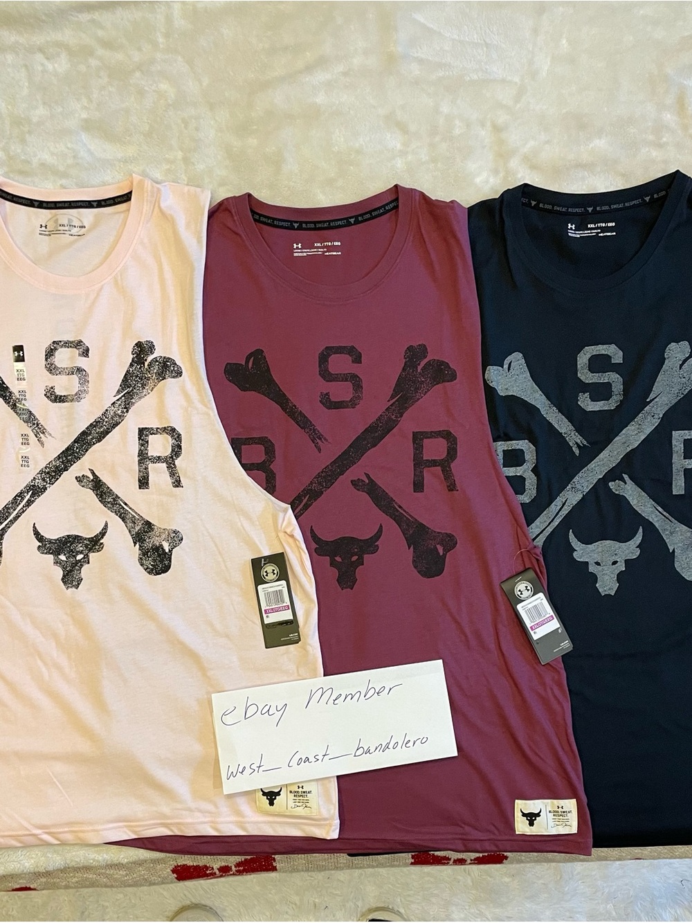 Under Armour Project Rock BSR & Sweat Equity Bundle of 5 Men’s XXL Tank’s